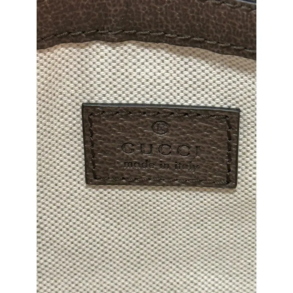 Gucci GG Monogram Camouflage Pouch Green Yellow Brown Double G Clutch NIB
